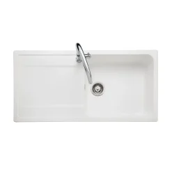 Rangemaster Loa 1 Bowl Igneous Granite Kitchen Sink with Reversible Drainer & Waste Kit - 1000 x 500mm