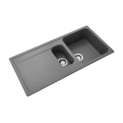 Rangemaster Loa 1.5 Bowl Igneous Granite Kitchen Sink with Reversible Drainer & Waste Kit - 1000 x 500mm