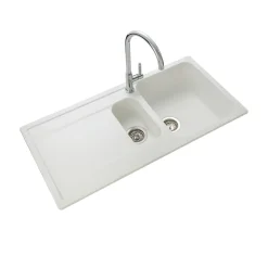 Rangemaster Loa 1.5 Bowl Igneous Granite Kitchen Sink with Reversible Drainer & Waste Kit - 1000 x 500mm