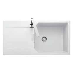 Rangemaster Mayon Large 1 Bowl Igneous Granite Kit Kitchen Sink & Waste Kit with Reversible Drainer - 1000 x 510mm