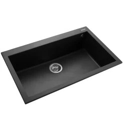 Rangemaster Oridian Inset 1 Bowl Igneous Granite Composite Kitchen Sink & Waste Kit - 790 x 500mm