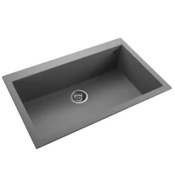 Rangemaster Oridian Inset 1 Bowl Igneous Granite Composite Kitchen Sink & Waste Kit - 790 x 500mm