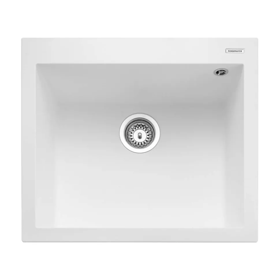 Rangemaster Oridian Inset 1 Bowl Igneous Granite Composite Kitchen Sink & Waste Kit - 570 x 500mm
