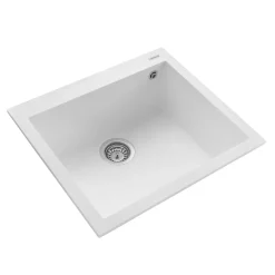 Rangemaster Oridian Inset 1 Bowl Igneous Granite Composite Kitchen Sink & Waste Kit - 570 x 500mm