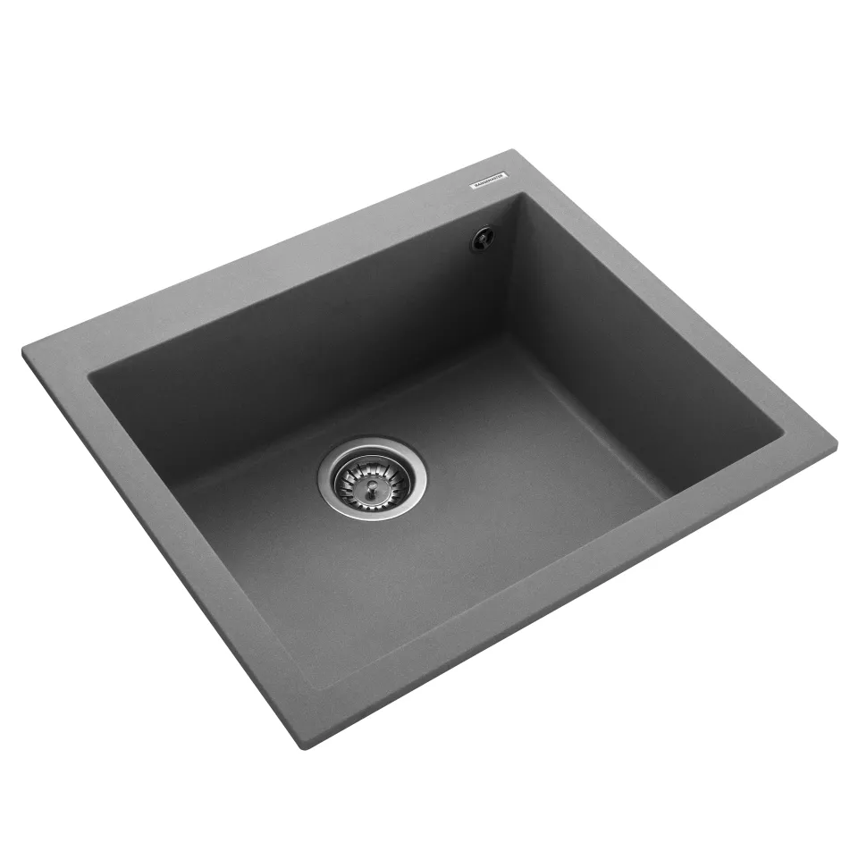 Rangemaster Oridian Inset 1 Bowl Igneous Granite Composite Kitchen Sink & Waste Kit - 570 x 500mm