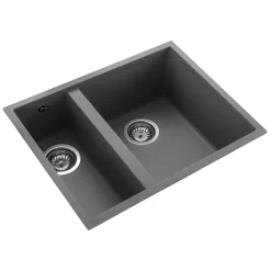 Rangemaster Oridian Undermount 1.5 Bowl Igneous Granite Composite Kitchen Sink & Waste Kit - 560 x 440mm