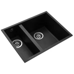 Rangemaster Oridian Undermount 1.5 Bowl Igneous Granite Composite Kitchen Sink & Waste Kit - 560 x 440mm