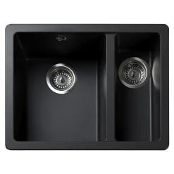 Rangemaster Paragon 1.5 Bowl Igneous Granite Composite Undermount Kitchen Sink & Waste Kit - 550 x 430mm