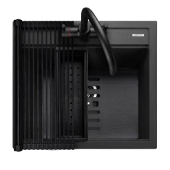 Rangemaster Prato Inset 1 Bowl Igneous Granite Composite Kitchen Sink & Waste Kit - 570 x 510mm