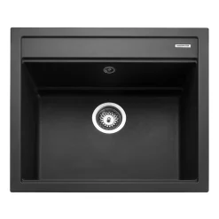 Rangemaster Prato Inset 1 Bowl Igneous Granite Composite Kitchen Sink & Waste Kit - 570 x 510mm