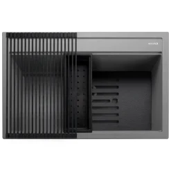 Rangemaster Prato Inset 1 Bowl Igneous Granite Composite Kitchen Sink & Waste Kit - 790 x 510mm
