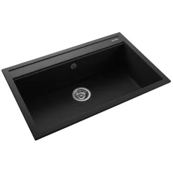 Rangemaster Prato Inset 1 Bowl Igneous Granite Composite Kitchen Sink & Waste Kit - 790 x 510mm