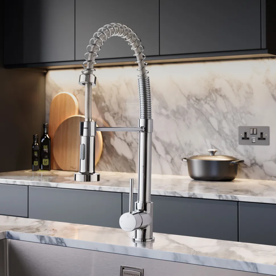 Rangemaster Pro Spray Kitchen Mixer Tap with Pull Out Spout