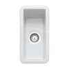 Rangemaster Rustique 0.5 Bowl Inset/Undermount Fireclay White Ceramic Kitchen Sink & Waste Kit - 234 x 460mm