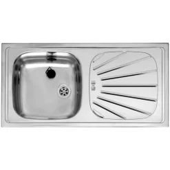 Reginox Alpha 10 Reversible Single Bowl Stainless Steel Inset Sink & Waste - 860 x 435mm