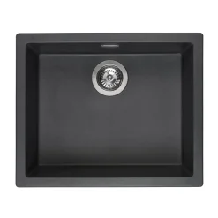 Reginox Amsterdam 50 Single Bowl Granite Composite Inset / Undermount Kitchen Sink & Waste Kit - 560 x 460mm