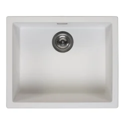 Reginox Amsterdam 50 Single Bowl Granite Composite Inset / Undermount Kitchen Sink & Waste Kit - 560 x 460mm