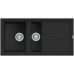 Reginox Best 15 1.5 Bowl Granite Composite Kitchen Sink & Waste Kit with Reversible Drainer - 1000 x 510mm