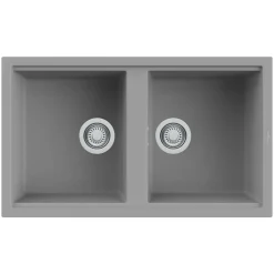 Reginox Best Double Bowl Granite Kitchen Sink & Waste Kit - 860 x 510mm