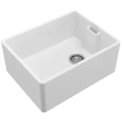 Reginox Contemporary White Ceramic Belfast Kitchen Sink - 595 x 455mm