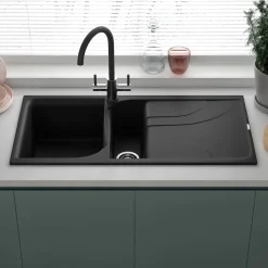 Reginox Ego 1.5 Bowl Composite Kitchen Sink with Reversible Drainer & Waste Kit - 1000 x 500mm