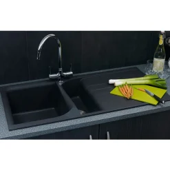 Reginox Ego 1.5 Bowl Composite Kitchen Sink with Reversible Drainer & Waste Kit - 1000 x 500mm