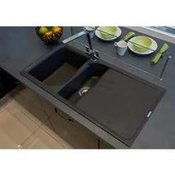 Reginox Ego 1.5 Bowl Composite Kitchen Sink with Reversible Drainer & Waste Kit - 1000 x 500mm