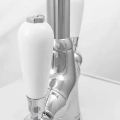 Reginox Elbe WRAS Approved Twin Lever Traditional Mono Kitchen Mixer Tap