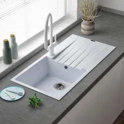 Reginox Harlem 1 Bowl Granite Composite Kitchen Sink & Waste Kit - 1000 x 500mm