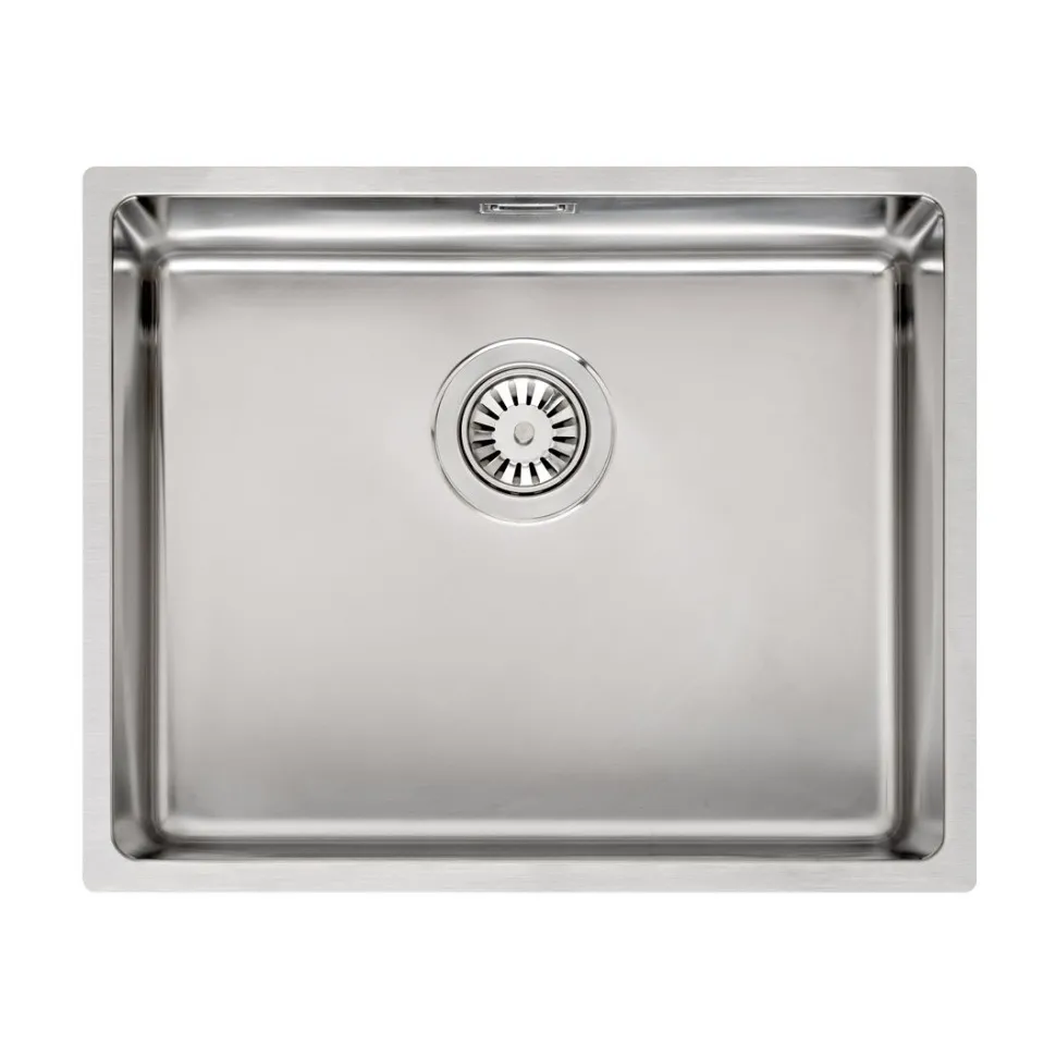 Reginox Houston 50x40 Single Bowl Stainless Steel Inset / Undermount Kitchen Sink & Waste Kit - 540 x 440mm