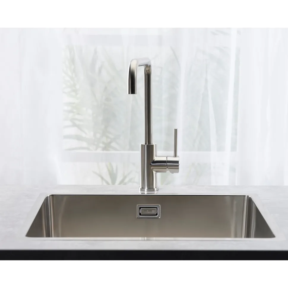 Reginox Houston 50x40 Single Bowl Stainless Steel Inset / Undermount Kitchen Sink & Waste Kit - 540 x 440mm