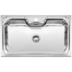 Reginox Jumbo Large Single Bowl Stainless Steel Inset Kitchen Sink & Waste - 860 x 510mm