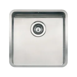 Reginox Kansas 40x40L 1 Bowl Stainless Steel Inset / Undermount Kitchen Sink & Waste Kit - 440 x 440mm