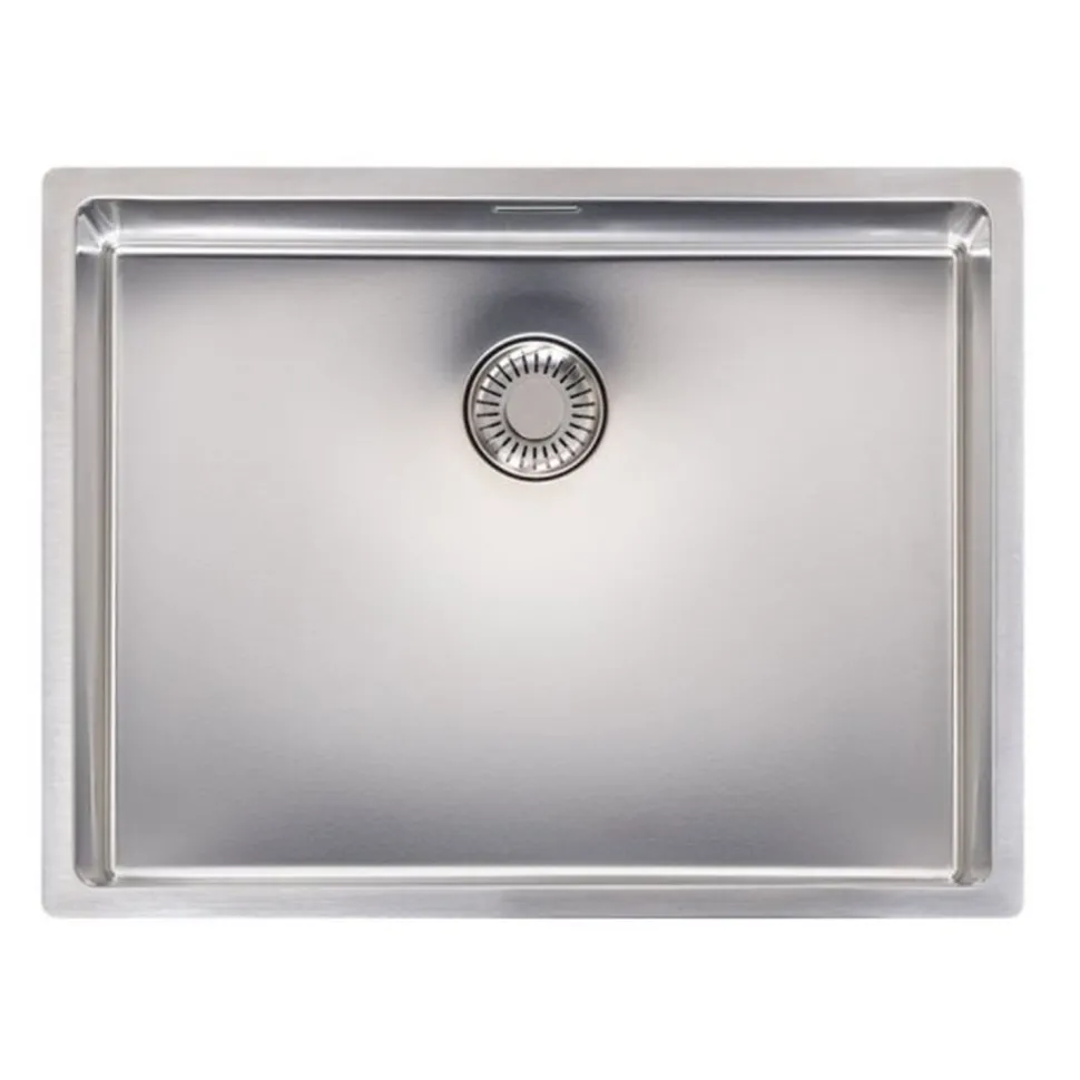Reginox New Jersey Accessible Shallow Single Bowl Stainless Steel Inset / Undermount Kitchen Sink & Waste Kit - 540 x 410mm