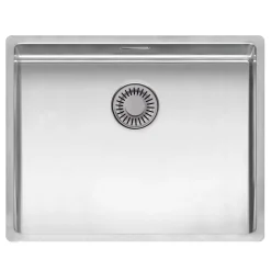 Reginox New York 1 Bowl Large Undermount or Inset Stainless Steel Kitchen Sink & Integrated Waste - 540 x 440mm