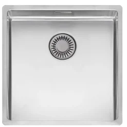 Reginox New York 1 Bowl Undermount or Inset Stainless Steel Kitchen Sink & Integrated Waste - 440 x 440mm