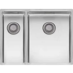 Reginox New York 1.5 Bowl Undermount or Inset Stainless Steel Kitchen Sink and Integrated Waste - 580 x 440mm