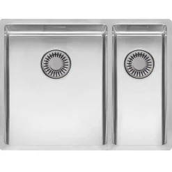 Reginox New York 1.5 Bowl Undermount or Inset Stainless Steel Kitchen Sink and Integrated Waste - 580 x 440mm