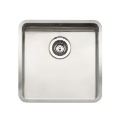 Reginox Ohio 40x40L Bowl Stainless Steel Inset / Undermount Kitchen Sink & Waste - 440 x 440mm