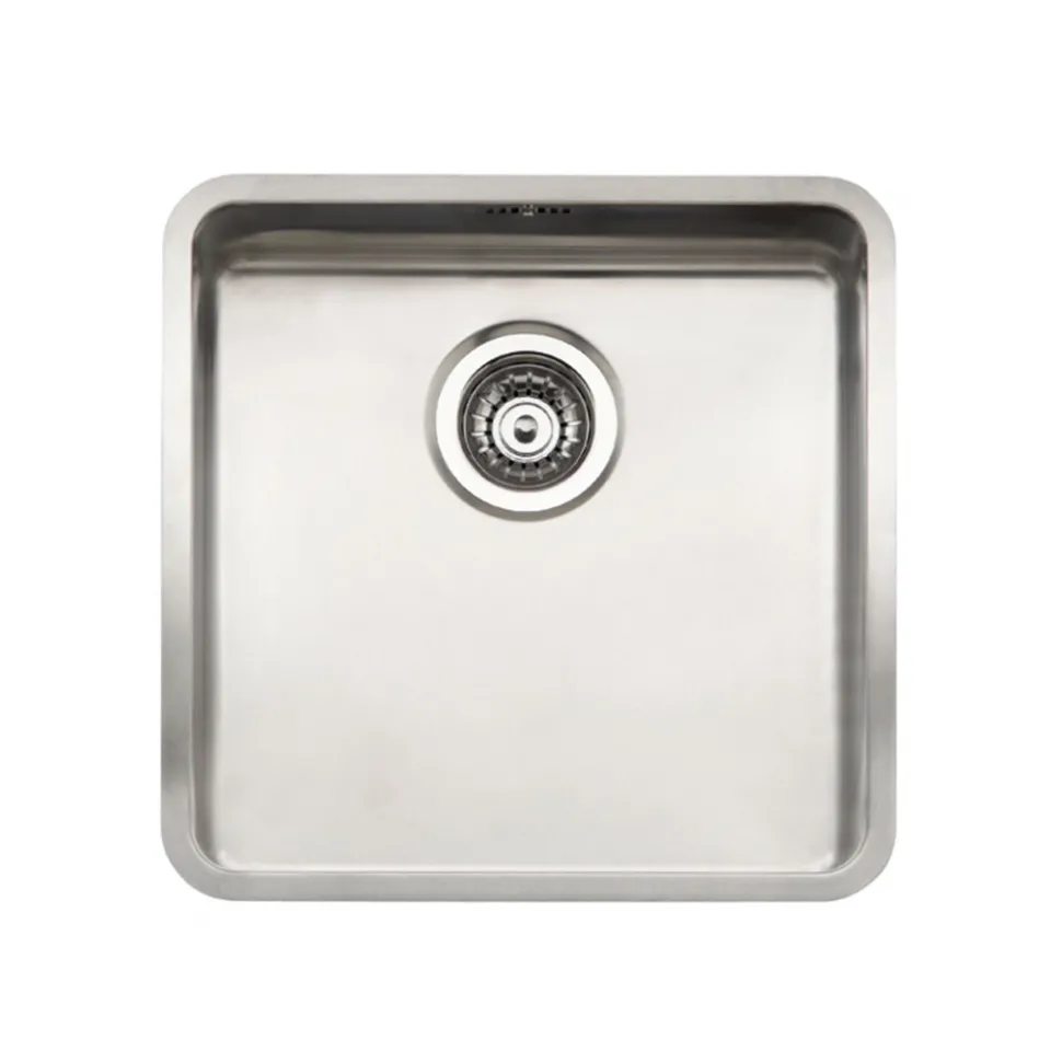 Reginox Ohio 40x40L Bowl Stainless Steel Inset / Undermount Kitchen Sink & Waste - 440 x 440mm