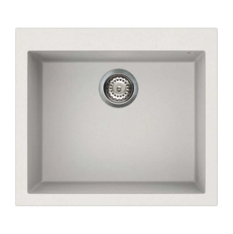 Reginox Quadra Single Bowl Granite Composite Undermount Kitchen Sink & Waste Kit - 540 x 440mm