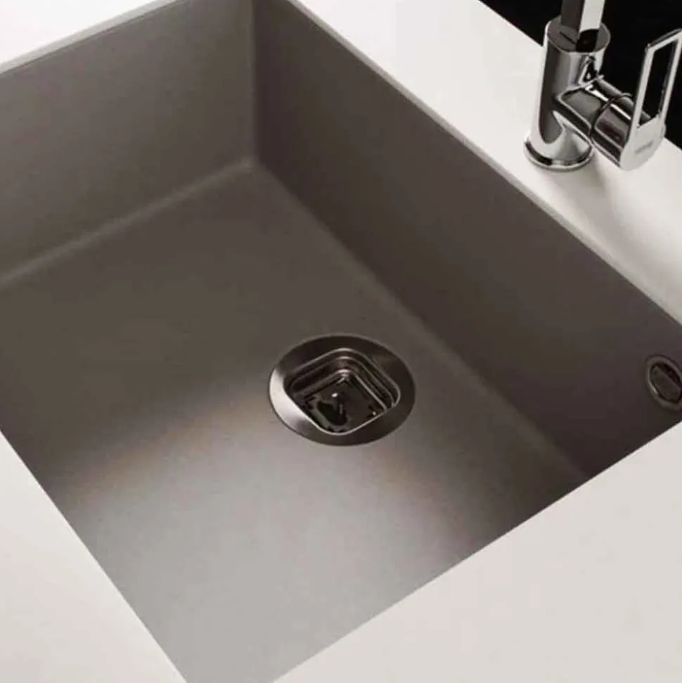 Reginox Quadra Single Bowl Granite Composite Undermount Kitchen Sink & Waste Kit - 540 x 440mm