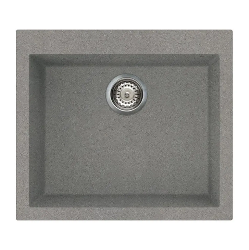 Reginox Quadra Single Bowl Granite Composite Undermount Kitchen Sink & Waste Kit - 540 x 440mm