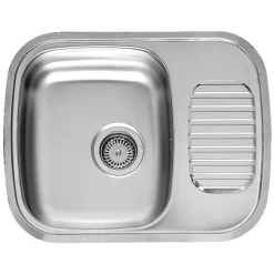 Reginox Regidrain Reversible Single Bowl Stainless Steel Inset Sink & Waste - 595 x 470mm
