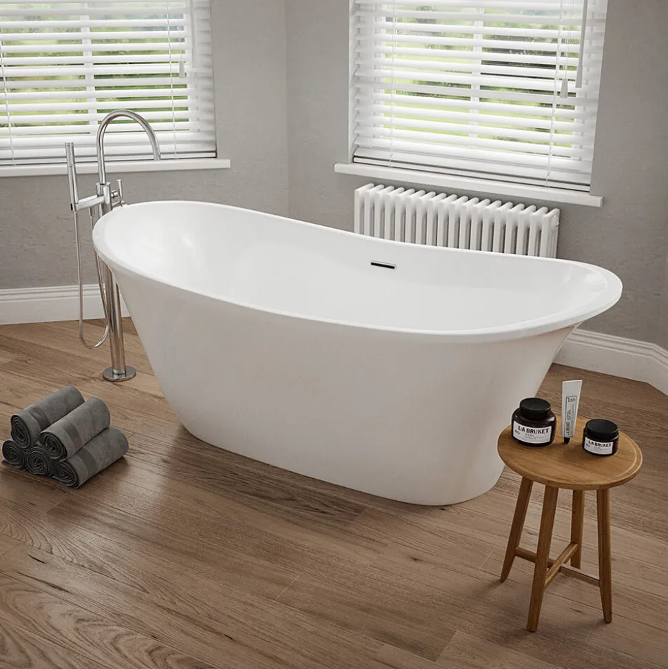 Riley Acrylic White Freestanding Bath - 1680 x 700mm