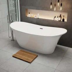 Riley Acrylic White Freestanding Bath - 1680 x 700mm
