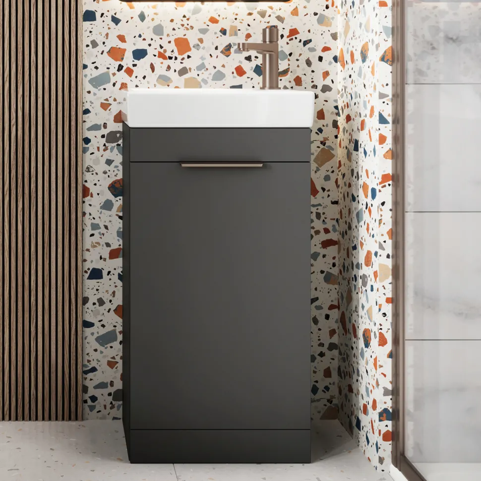 Riley 455mm Cloakroom Floorstanding Vanity Unit & Basin