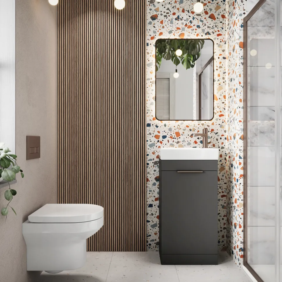 Riley 455mm Cloakroom Floorstanding Vanity Unit & Basin