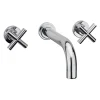 Sagittarius Avant Wall Mounted 3 Hole Basin Mixer with 160mm Spout