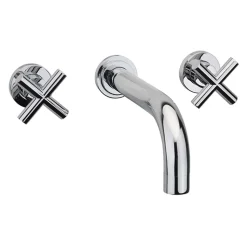 Sagittarius Avant Wall Mounted 3 Hole Basin Mixer with 160mm Spout